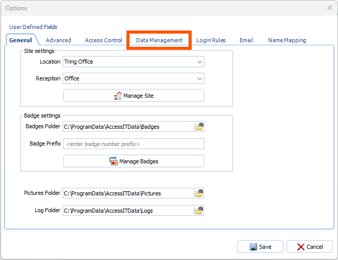 Options Menu with Data Management highlighted.png
